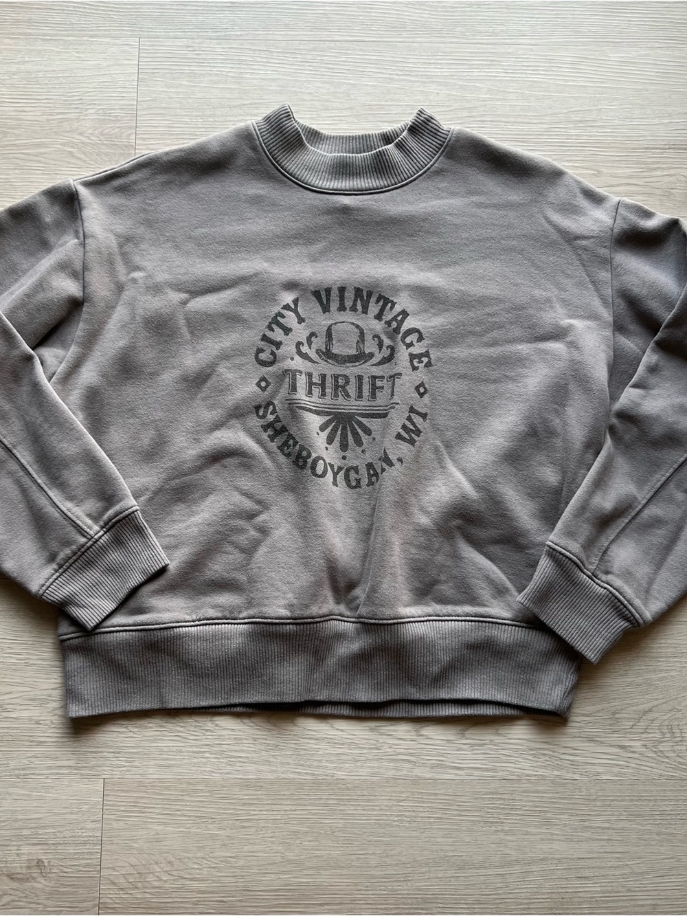 Tan Graphic Crewneck Sweatshirt